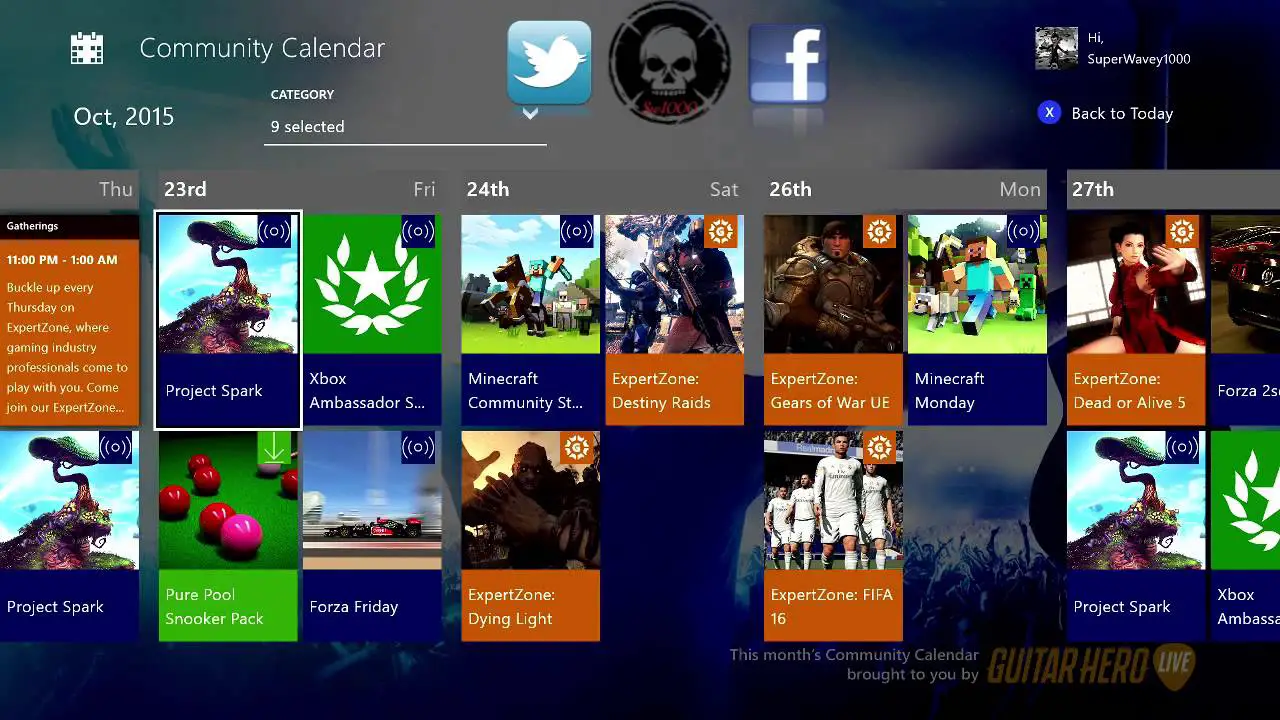Community Calendar app for Xbox One