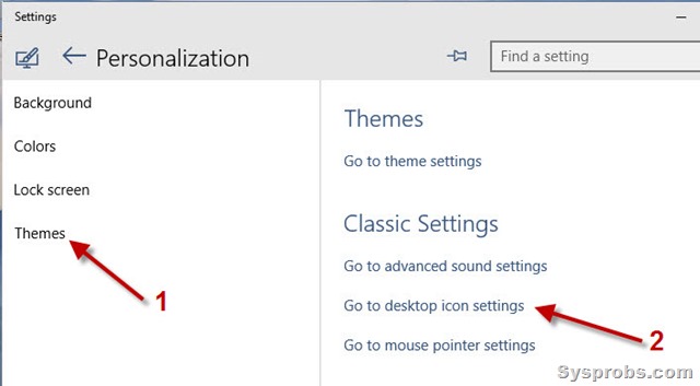 Windows 10 desktop icons