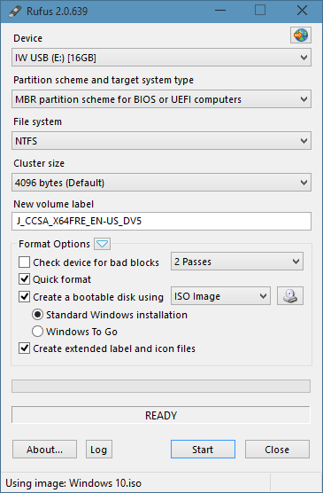 Windows 10 Bootable USB