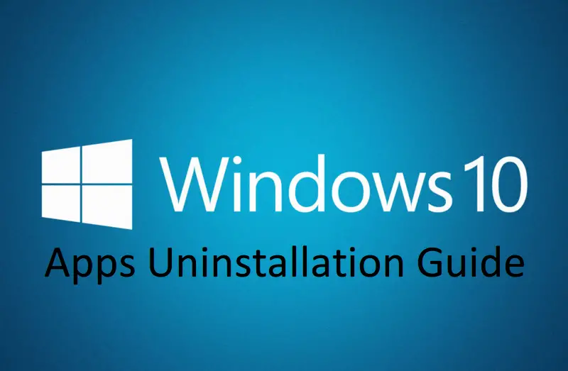 How to remove windows 10 apps