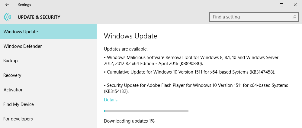 Windows 10  Cumulative Update KB3147458 and KB3147461 out