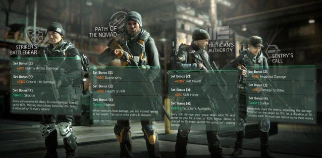 The Division new gear sets