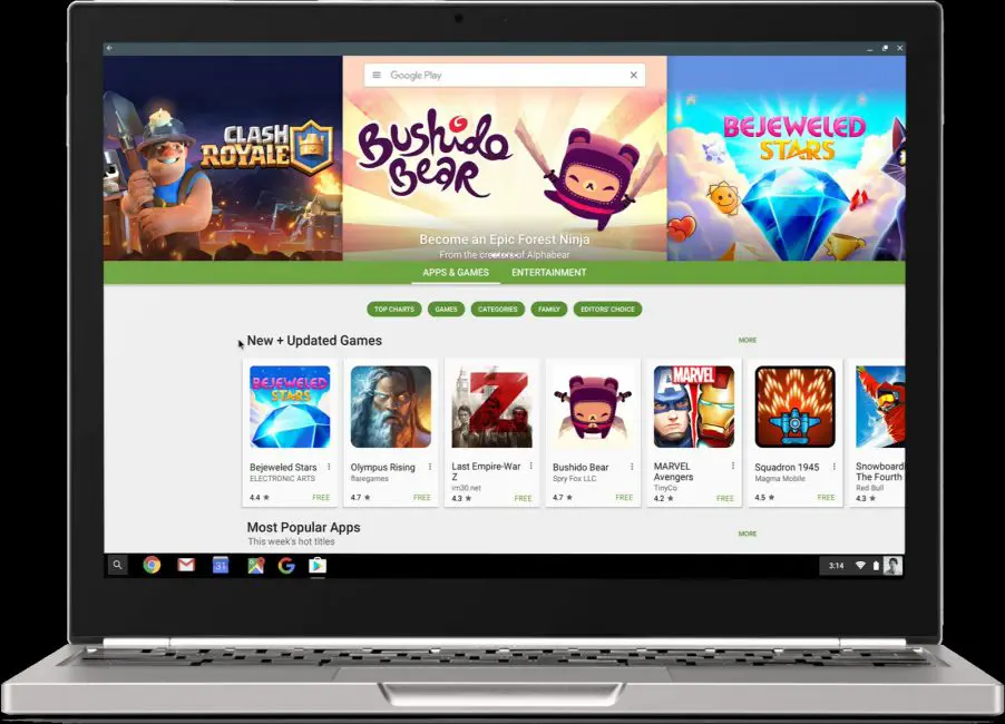 Google brings Play Store to Chromebooks