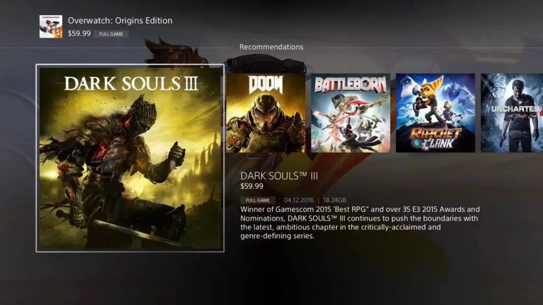 PS4 Game Store updated with new UI