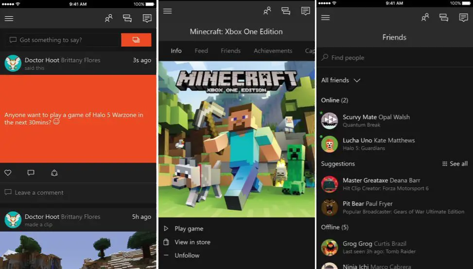 Xbox App for iOS, Android