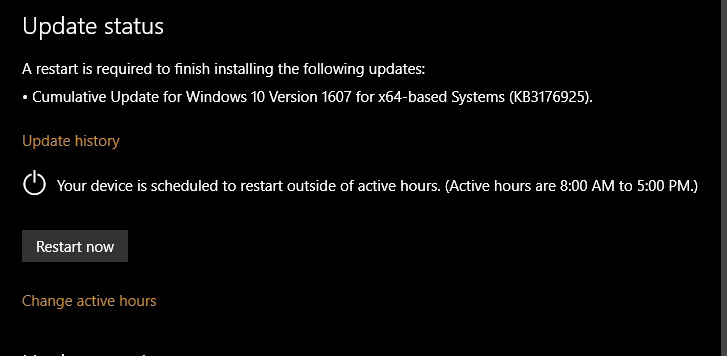 Windows 10 RTM update KB3176925 build 14393.3 for Insiders