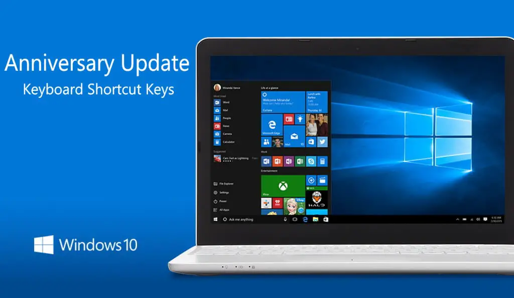 shortcut Keys for Windows 10
