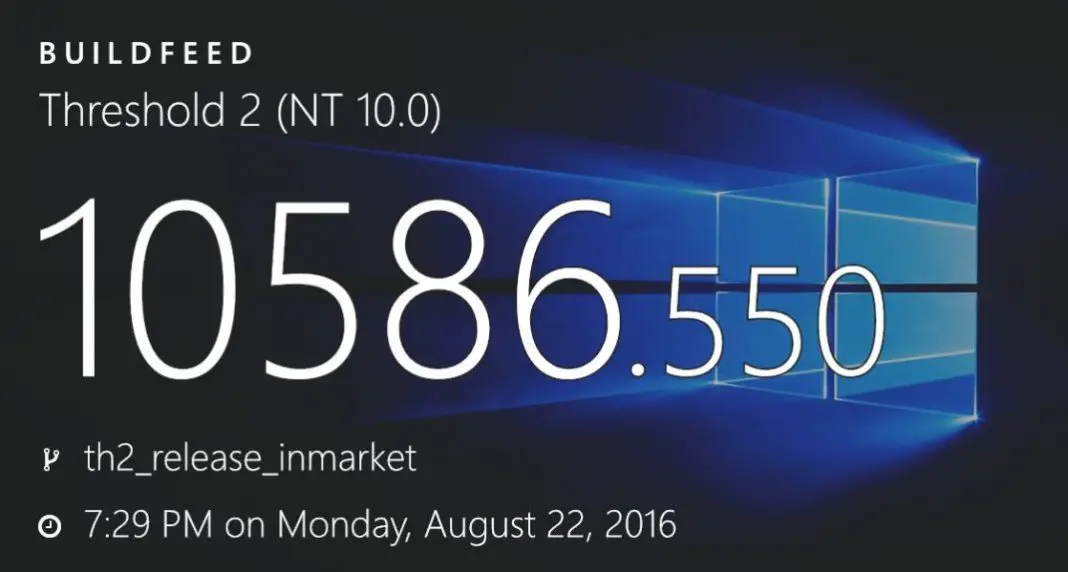 Windows 10 1511 cumulative update PC build 10586.550 and Mobile build 10.0.10586.550