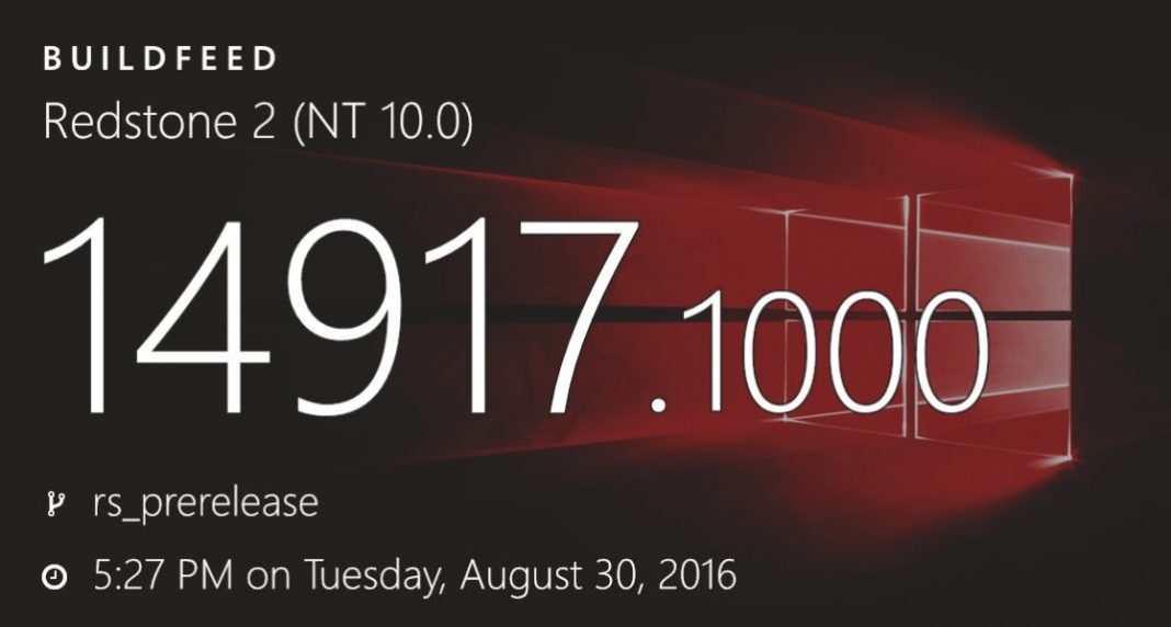 Windows 10 build 14917 and mobile build 10.0.14917.1000