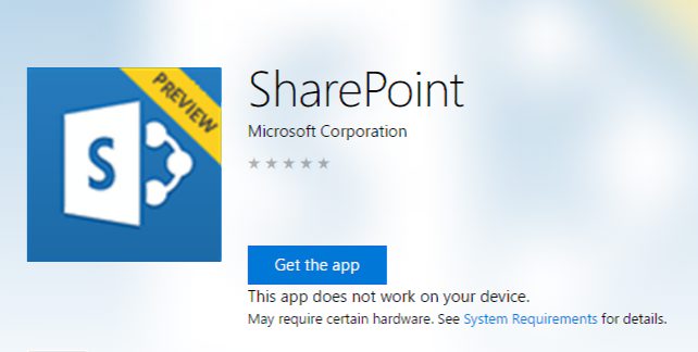 SharePoint Preview app