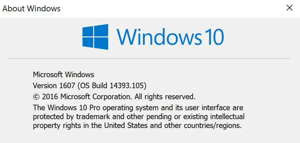 New in Windows 10 update KB3176938 build 14393.105
