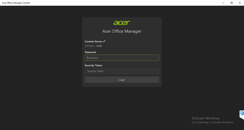 Acer Office Manager Console app