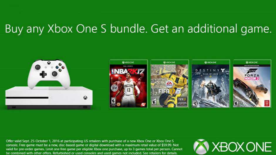 Get an Extra Free Game with Xbox One S for a Week