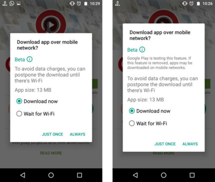 Google Play app download queue feature