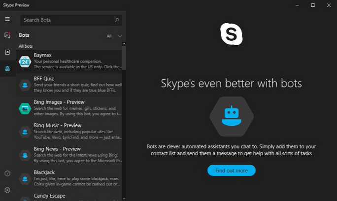 Skype Preview update 11.8.190.0