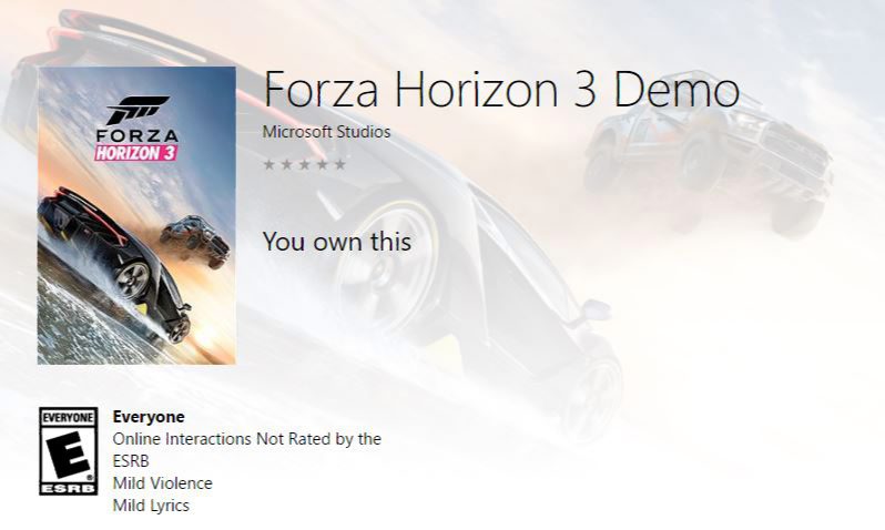 Forza Horizon 3 demo