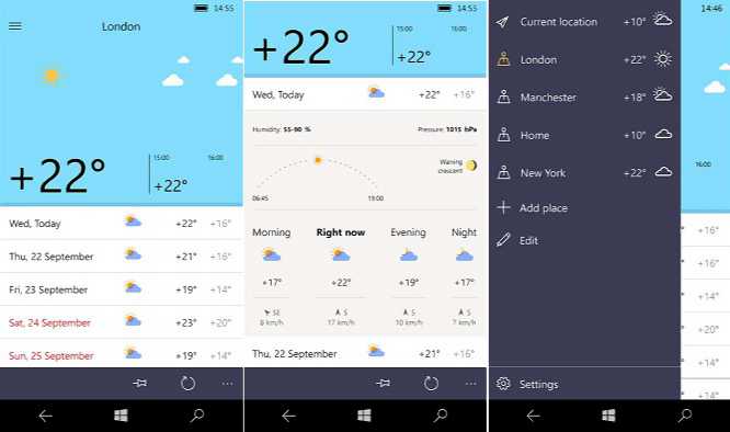 Yandex weather app