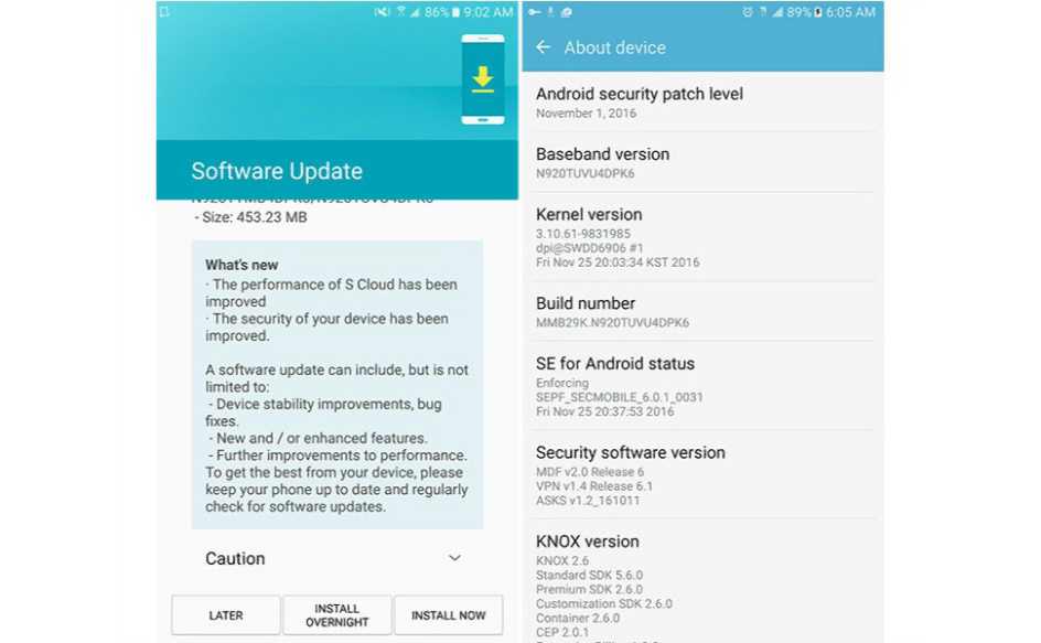 Galaxy Note5 and S6 edge+ receiving November patches