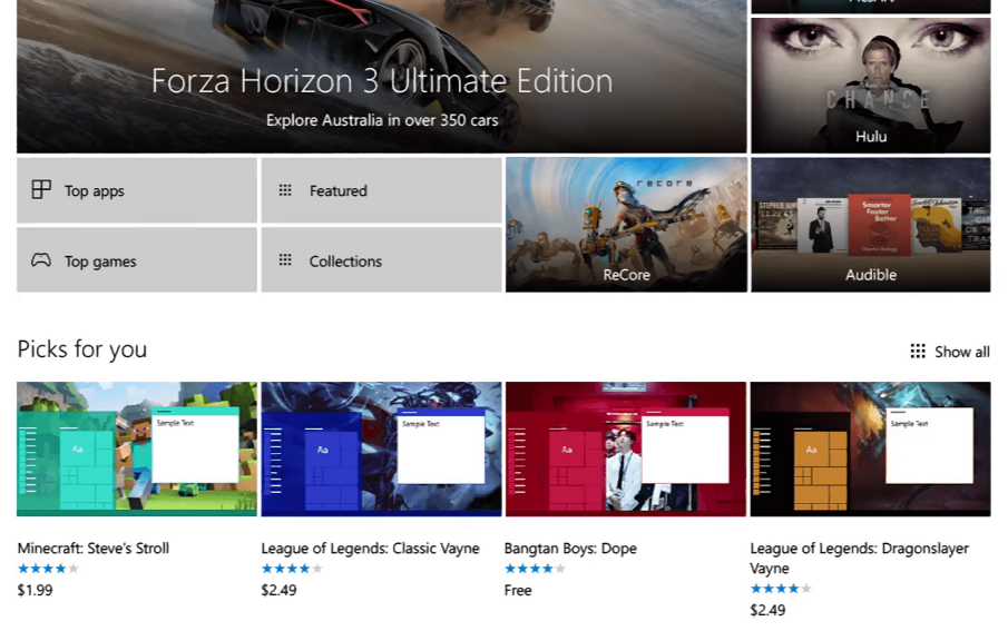 Windows 10 themes appears on the Windows Store