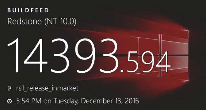 Windows 10 Build 14393.594 (10.0.14393.594) info