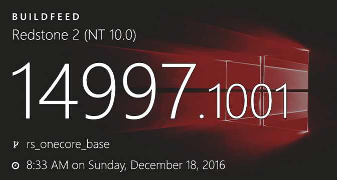 Windows 10 Build 14997.1001 (10.0.14997.1001) info