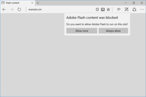 Microsoft Edge will block Flash contents with Creators Update