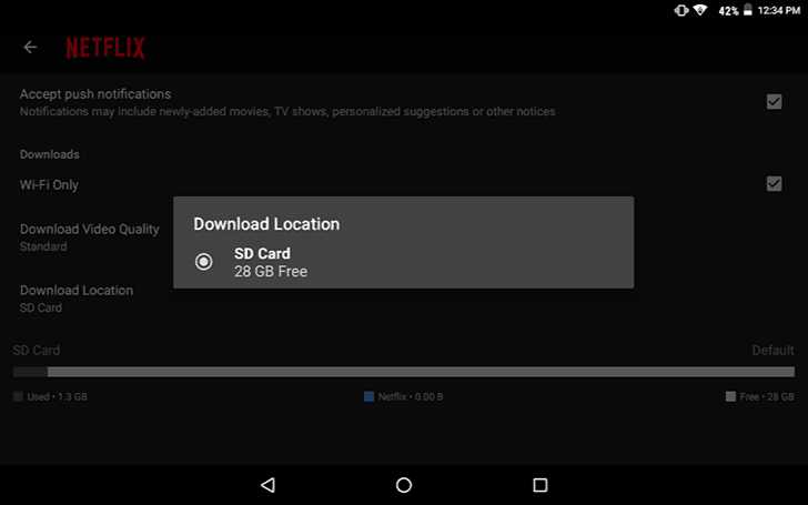 Netflix now supports SD cards for video downloading
