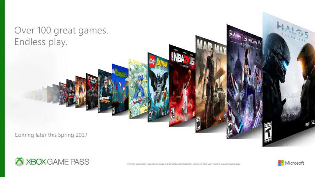 Xbox Game Pass announced with Unlimited Access to More Than 100 Games