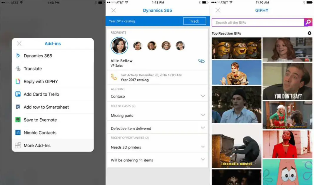 Outlook Add-ins for iOS