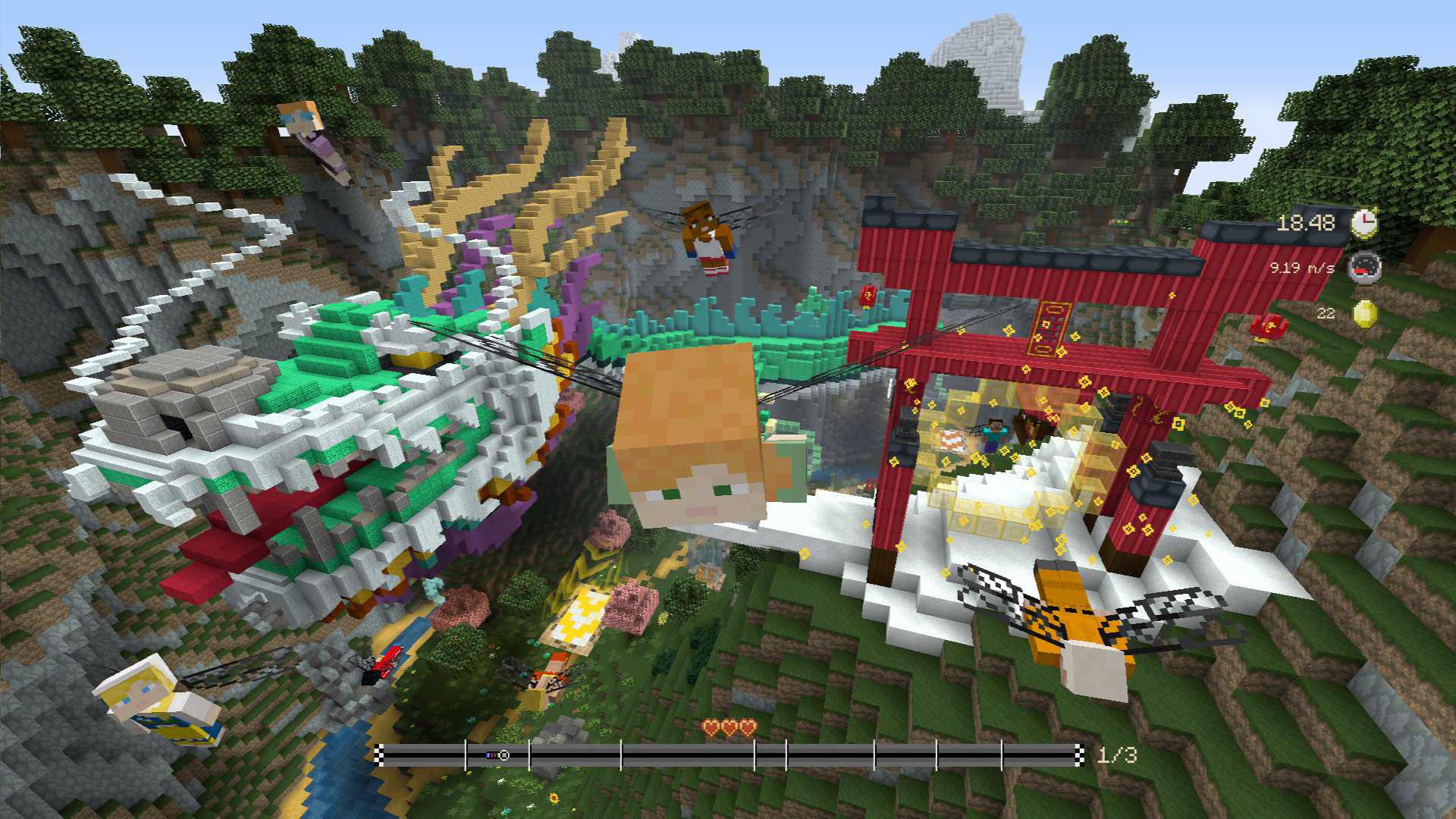 Minecraft Patch 1.47 for PS4 and PS3 released with Glide Beasts Track Pack