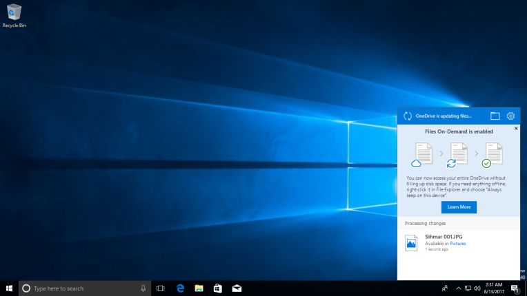 OneDrive 17.3.6931.0609 brings Files on-demand on Windows 10
