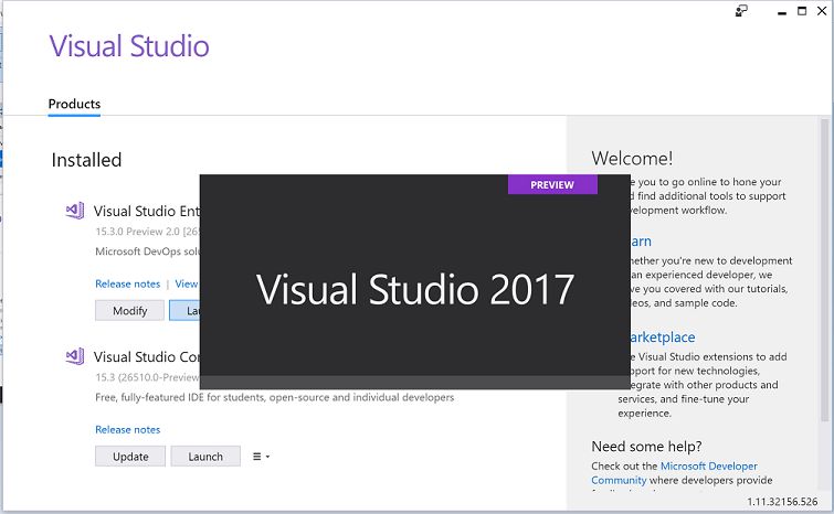 Visual Studio 2017 15.3.0 Preview 2 now available for download