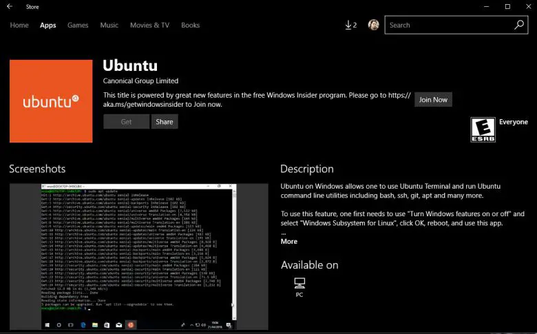 Ubuntu-Windows-Store-Download