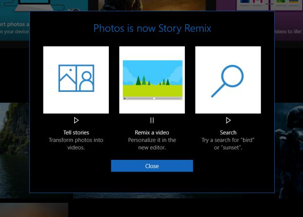 Microsoft Photos is now Story Remix with latest update for Insiders