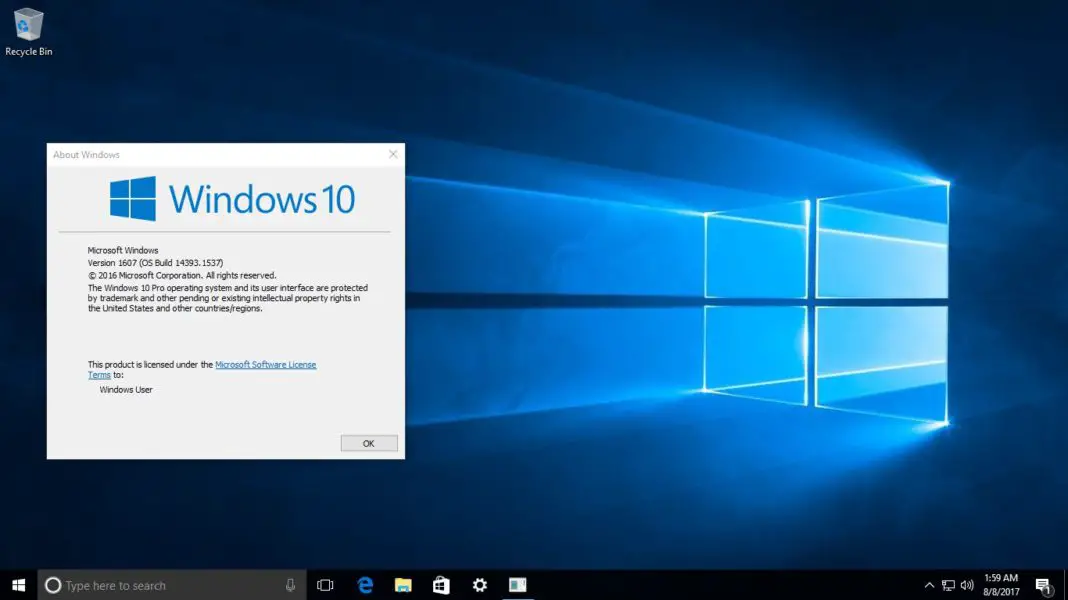 Windows 10 build 14393.1537 KB4038220 Sihmar