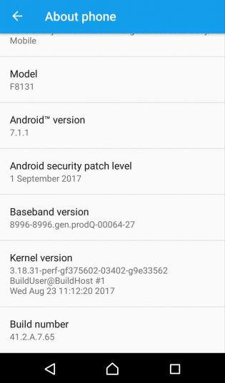 Software update 41.2.A.7.65 for Sony Xperia XZ and Xperia X Performance -Sihmar