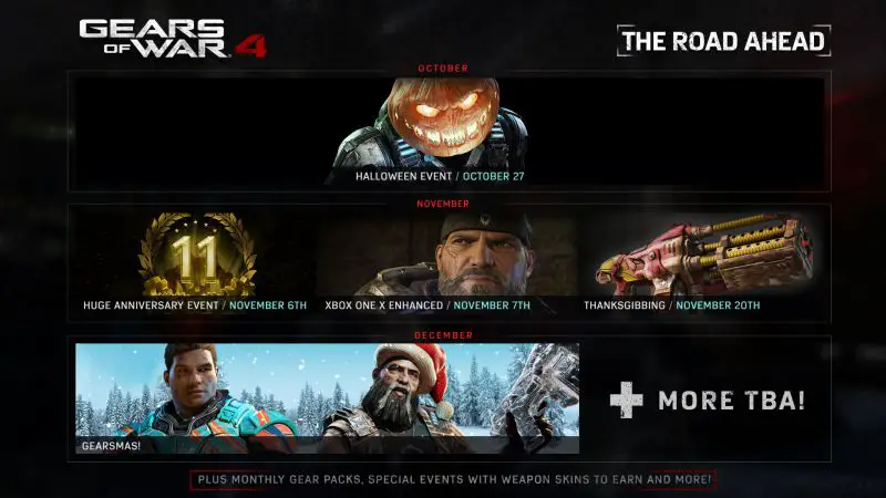 Gears of War 4 October Update with new Maps and Halloween Event coming