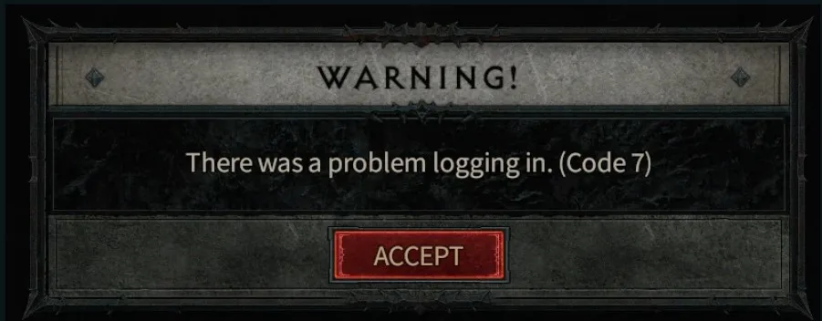 Diablo 4 Error Code 7: How to Fix