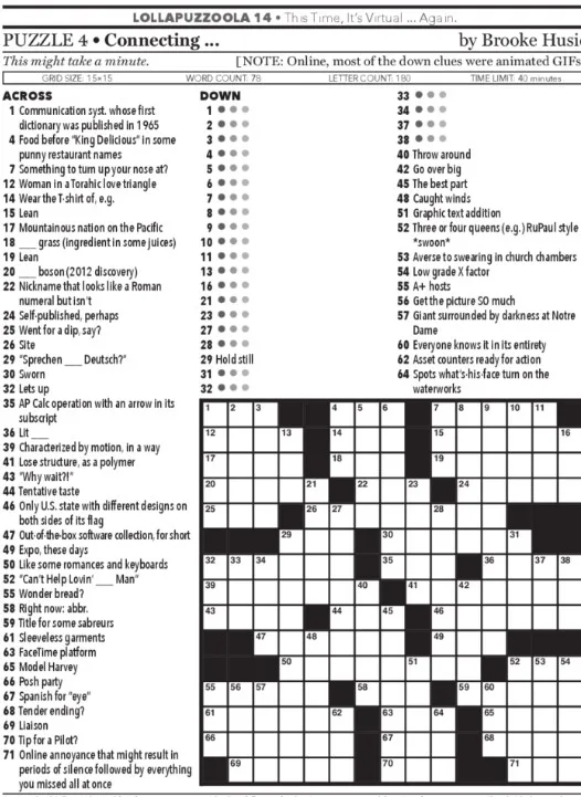 crossword puzzle 1